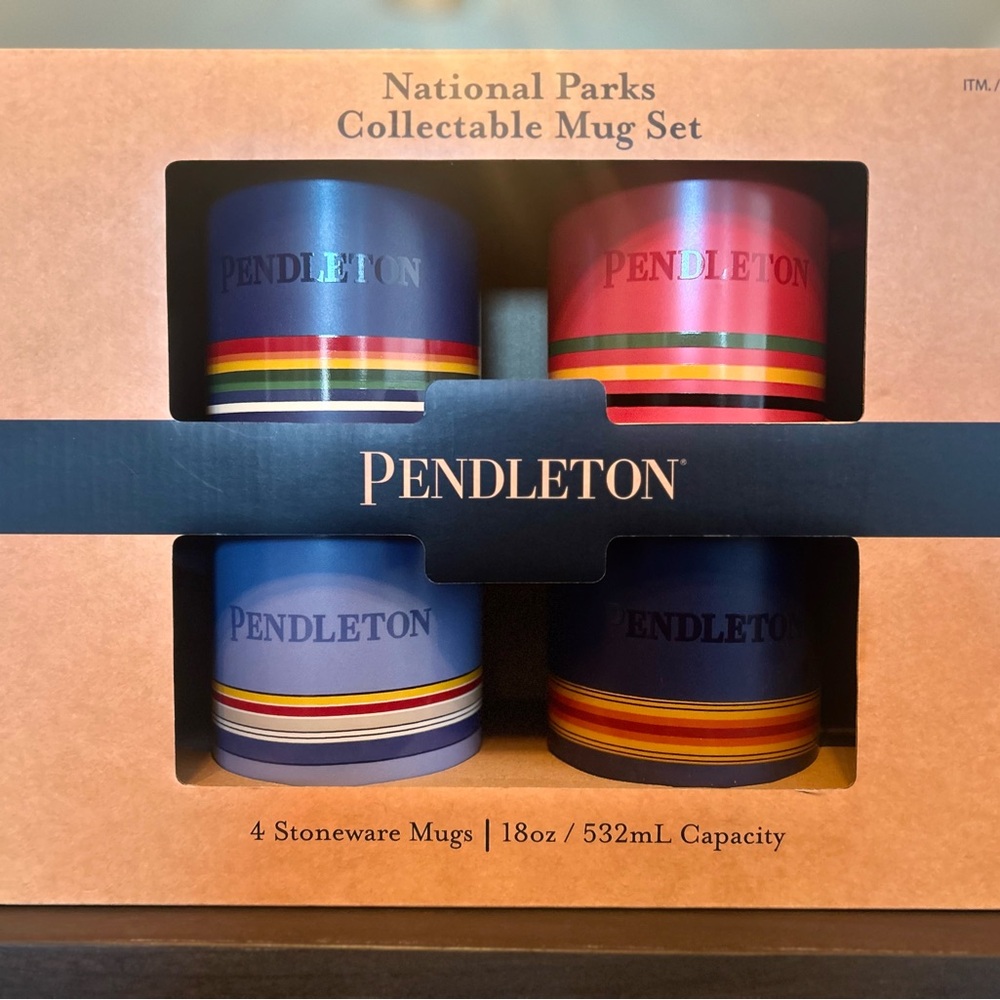 Pendleton National Parks Mug Set - Blue, Red, Purple, Orange